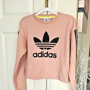 Adidas Pink Sweatshirt with Black Logo
